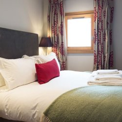 A double bedroom in Chalet Montana in Meribel Centre