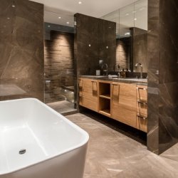 One of the bathrooms in Chalet Le Grenier Meribel Centre