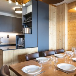 Dining and Kitchen area at Les Balcons de Val Thorens