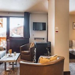 The Living area in Catered Chalet Capricorne in Val Thorens