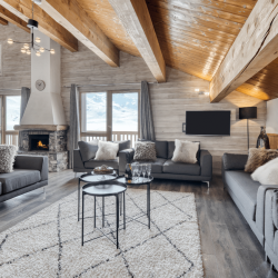 The spacious Living area in Catered Chalet Bonhomme Val Thorens