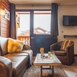 The Living area in Chalet Capricorne in Val Thorens