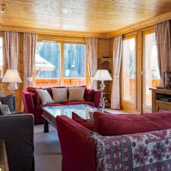 The spacious living area in Apartment Grand Meribel Centre