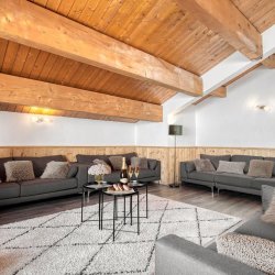 The Living area in Catered Chalet Bonhomme Val Thorens