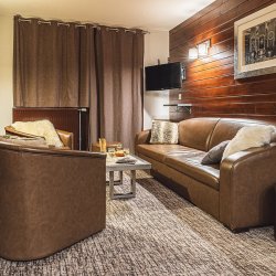 The Living area in Chalet Libra in Val Thorens