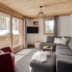 The Living area in Catered Chalet Sabot Val Thorens