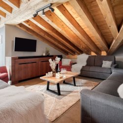 The Living area in Chalet Sabot Penthouse in Val Thorens