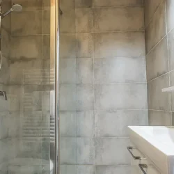 One of the shower rooms in Chalet Virage Meribel Centre