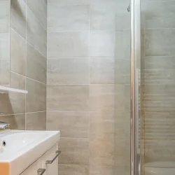 One of the shower rooms in Chalet Virage Meribel Centre