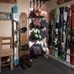 The Ski room in Chalet Cheval Blanc Meribel Le Raffort