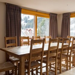 The Dining area in Chalet Montana in Meribel Centre