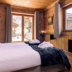 One of very comfortable bedrooms in Chalet Mariefleur in Meribel