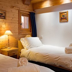 One of the Twin Bedrooms in Apartment Jardin d'Eden in Meribel