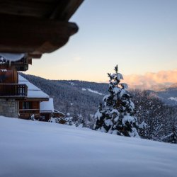The view from Chalet Cheval Blanc in Meribel Le Raffort