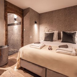 One annexe bedrooms in Catered Chalet Cheval Blanc Meribel Le Raffort