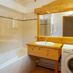 One of the bathrooms in Catered Chalet Pierre Meribel Mottaret