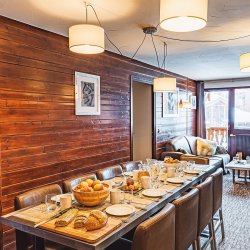The Dining and Living area in Catered Chalet Capricorne in Val Thorens