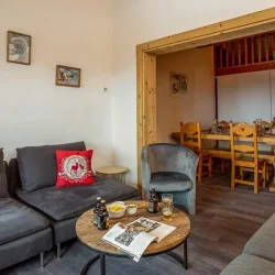 The Living area in Catered Chalet Pierre Meribel Mottaret