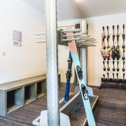 The Ski and boot room in Chalet Virage Meribel Centre