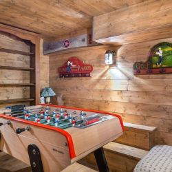 The Games room with table football in Chalet Colorado Meribel