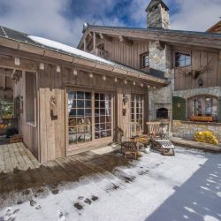 The large terrace at Chalet Colorado in Meribel