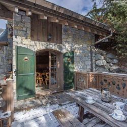 A Terrace area at Chalet Colorado in Meribel