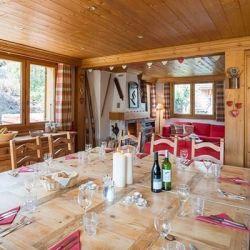 The Dining area in Chalet Bruyere Meribel Le Raffort