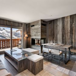 The spacious living and dining area in Apartment Aspen Park 52 Meribel